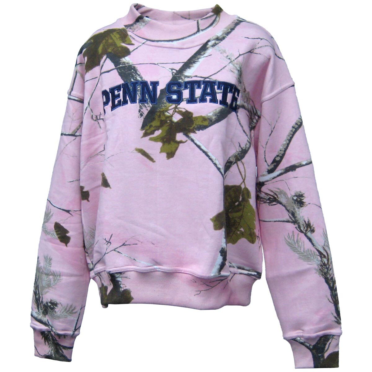 women's pink camo mock neck Penn State sweatshirt